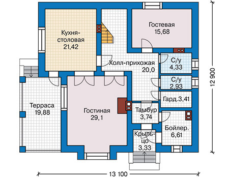 общей площадью 203 м2